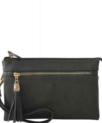 2 Compartments Messager Bag Designer WU021 CHARCOAL GRAY